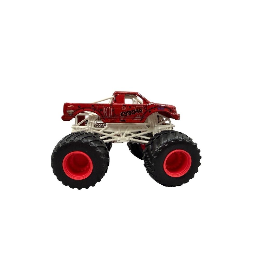 Hot Wheels Monster Jam Cyborg 1:64 Diecast Monster Truck Red White Loose
